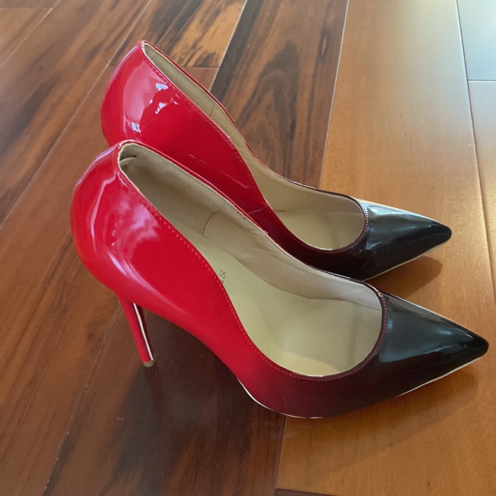 Red ombré high heels - Picture 6 of 9